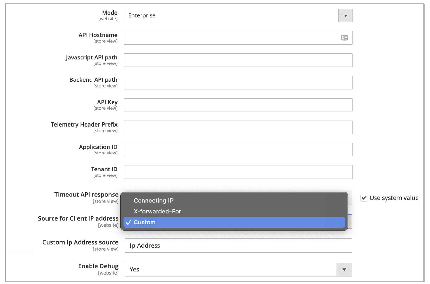 Figure: Configure General Options